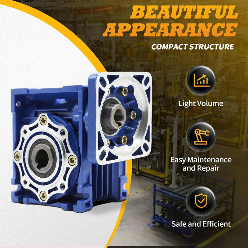 Jecoupoon NMRV040 Worm Gear Reducer Ratio 30:1 Connection Matching Standard Nema34 Stepper Motor servo Motor - Image 3
